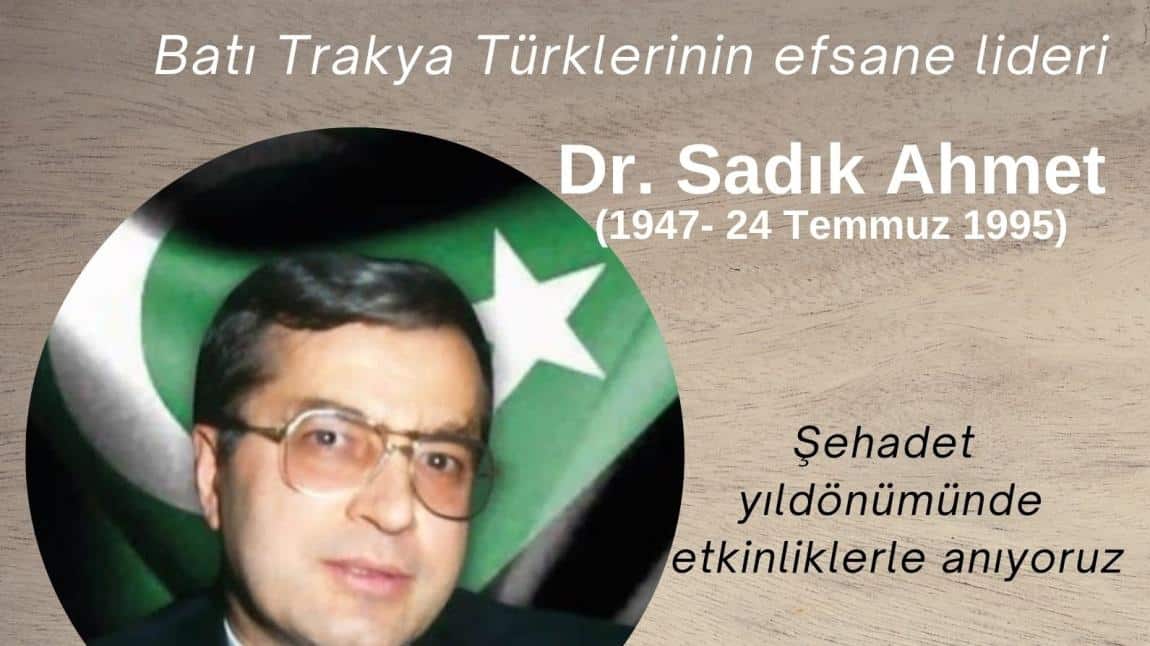 DR. SADIK AHMET'İ ANMA PROGRAMINA DAVET